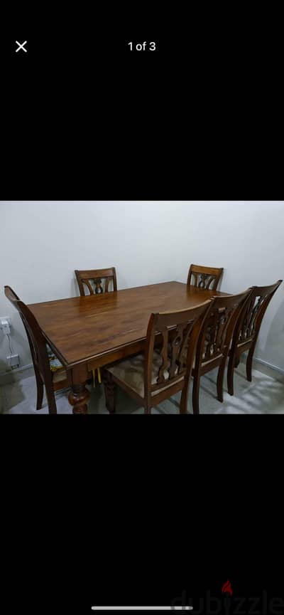 *RAMADAN OFFER*  Solid Wooden 6 seater big dinning table  in a very