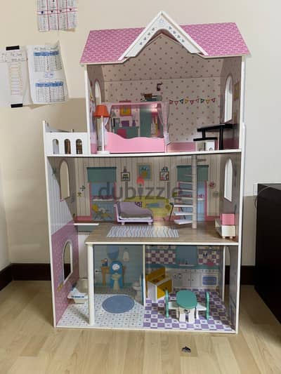 Wooden Doll House with all accessories