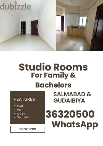 Studio Rooms For Rent in salmabad and gudaibiya