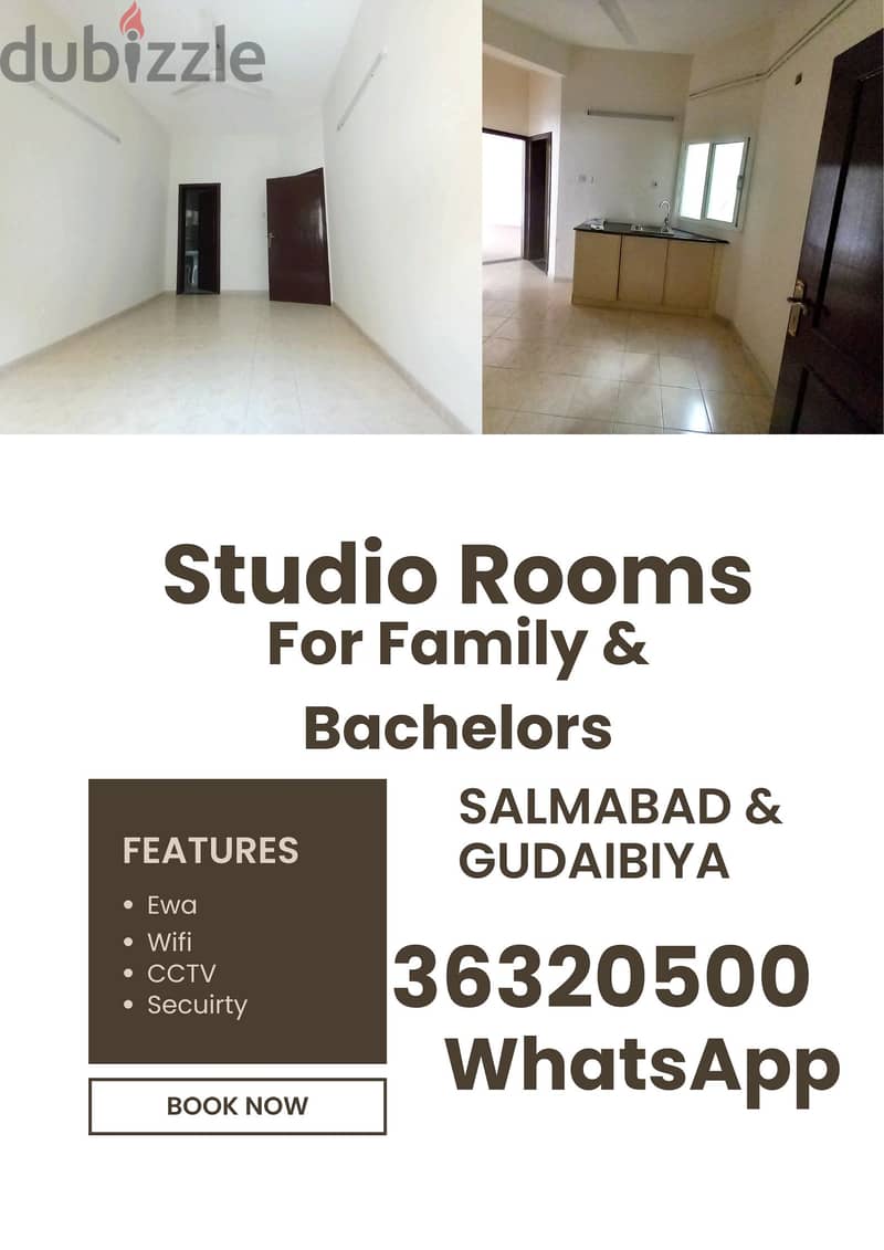 Studio Rooms For Rent in salmabad and gudaibiya 0