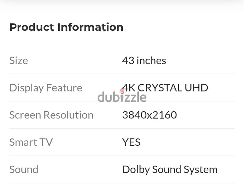 Samsung 43 inch crystal UHD 4k smart led tv with orignal remote 3