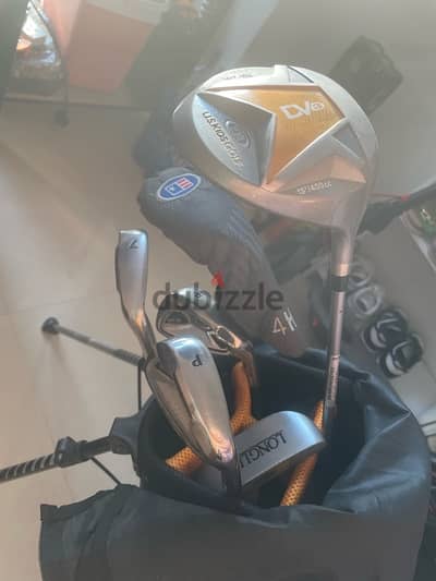 Golf bag with clubs age till 6-13 years old