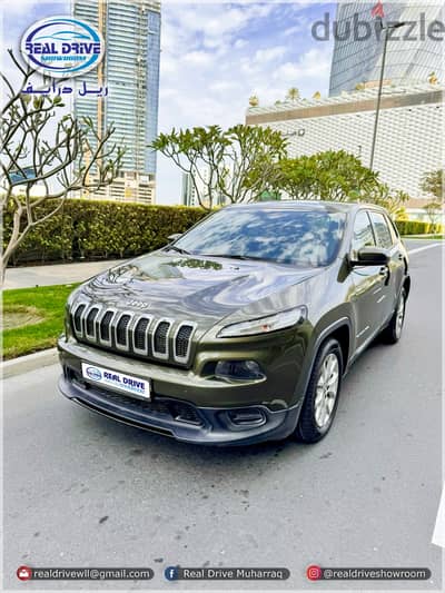 Jeep Cherokee Sport-2015-2.4L V4 -Green 106000. CLEAN CAR FOR SALE