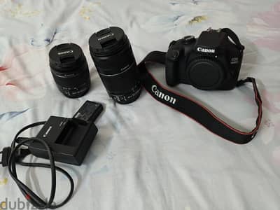 Canon 4000d camera with zoom lens