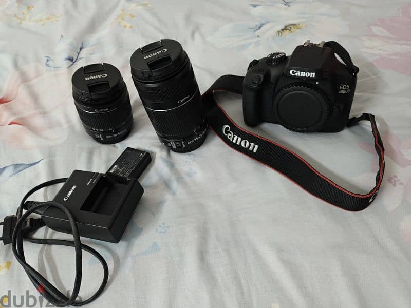 Canon 4000d camera with zoom lens 0