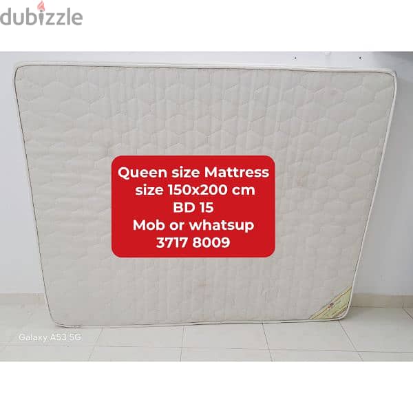 Different type bed with mattress and other household items for sale 16