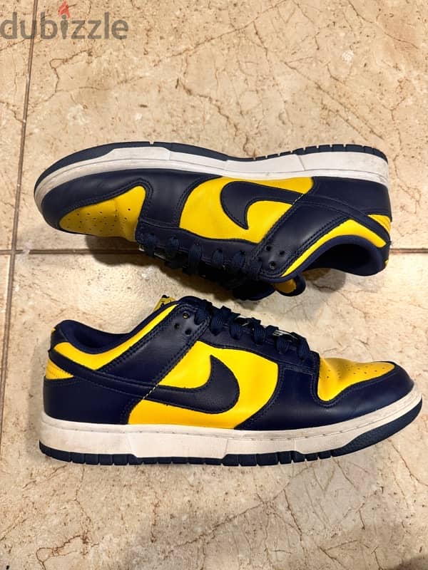 Nike Dunk low “Michigan” Yellow/Navy blue 3