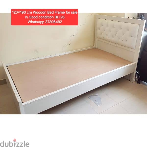 King size frame without mattress & other items for sale 14