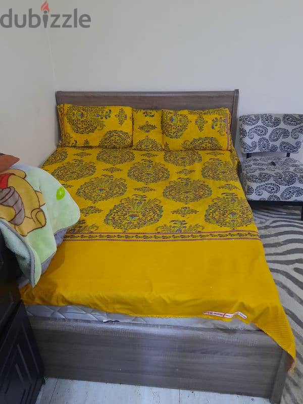 bad 200×220for sale  with mattress . . 15BD only 1