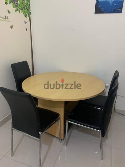 Dining table with chair