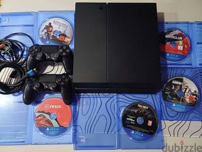 for sale ps4 1TB & 2 original controllers & 5 cd games