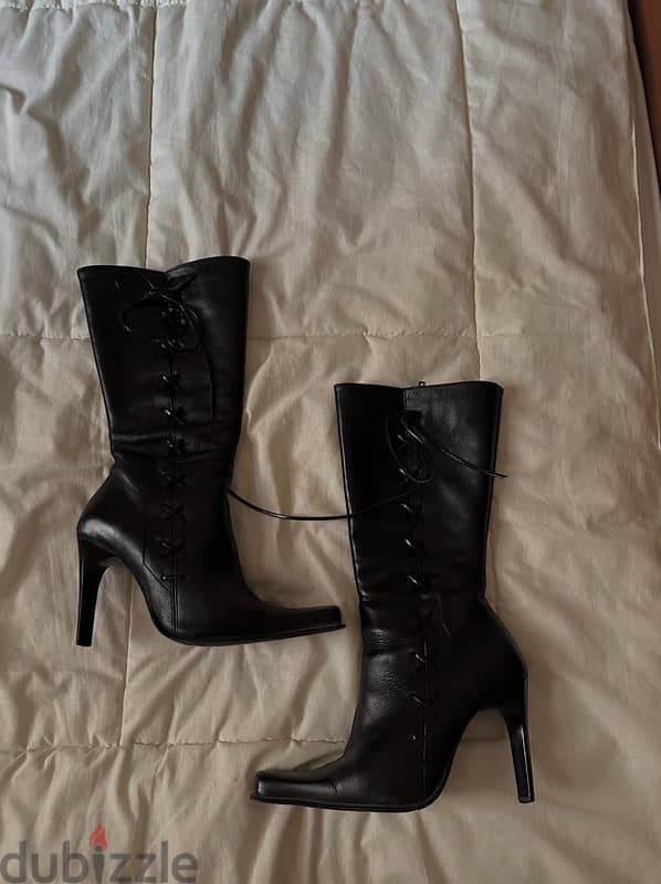 vintage leather boots 0