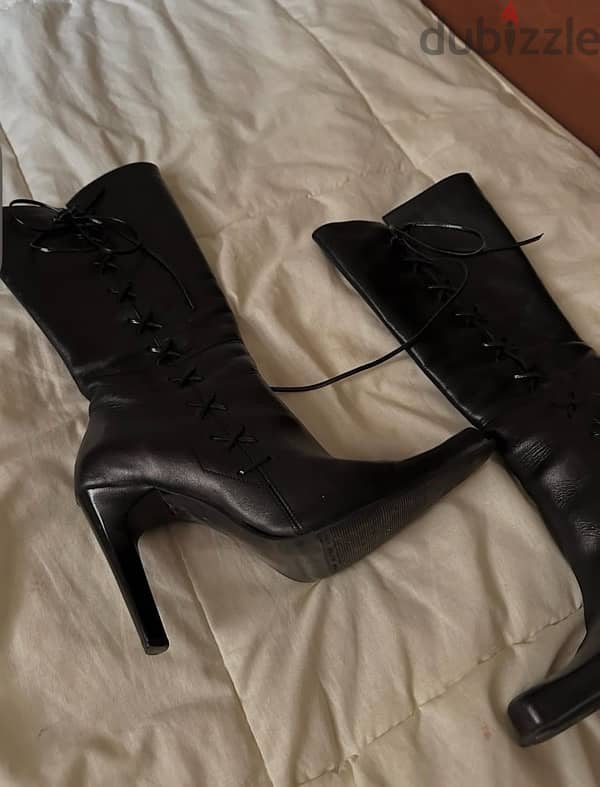 vintage leather boots 1