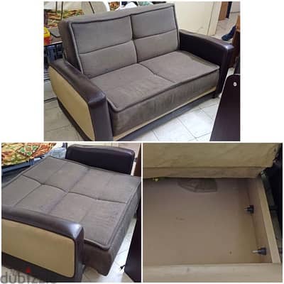 2 seater sofa cum bed with Stotage and other items for sale