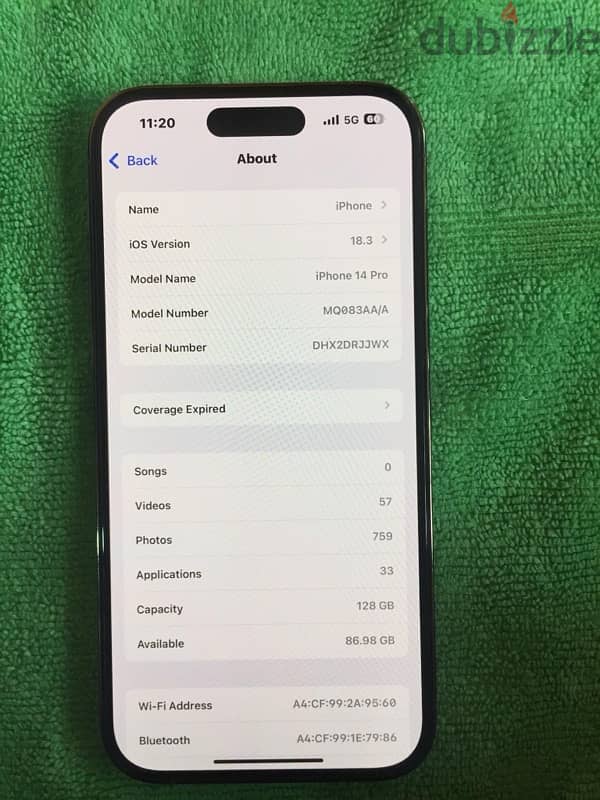 iPhone 14 pro 128gb 84% battery health 2