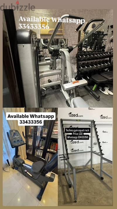 gym equipments available