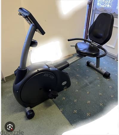 Seated heavy duty exercise bike.