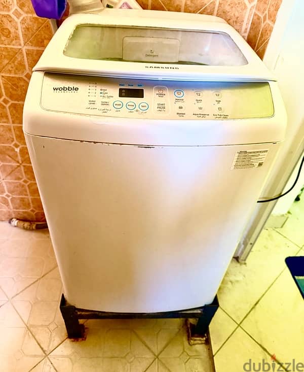 Good condition queen size bed/godrej Fridge/samsumg washing machine 1