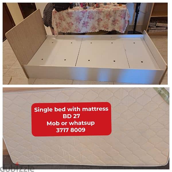 Double bed with storage box and other household items for sale 10