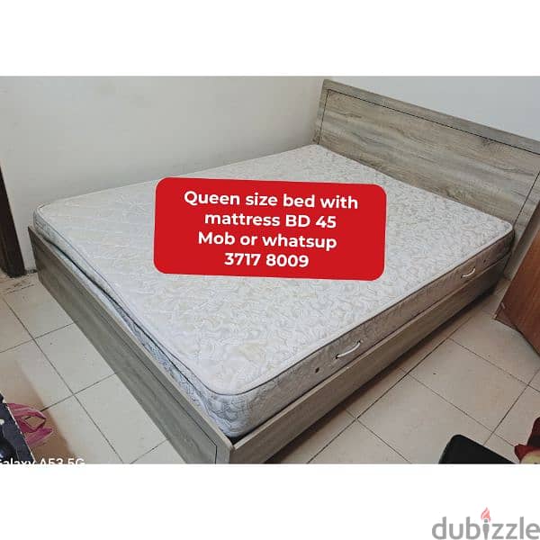 Double bed with storage box and other household items for sale 14