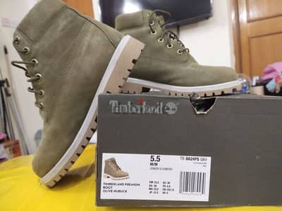 Timberland Premium Boot Olive Nubuck 5.5