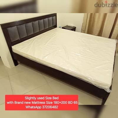 Slightly used king size Bed with brand new mattress & other beds 4sale