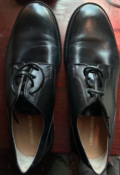 Leonardo Principi Italian Leather Dress Shoes - Size 45