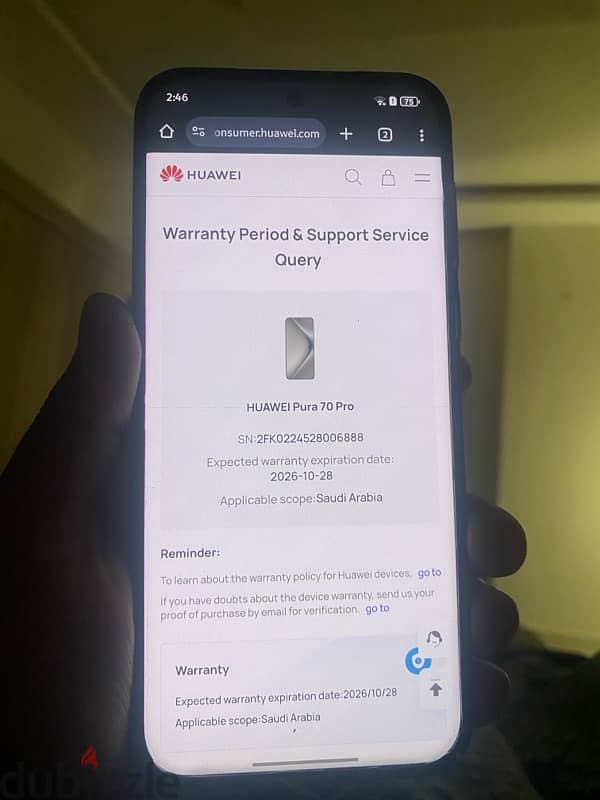 pura 70 pro 512gb almost full waranty 1