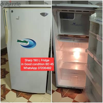 Sharp 190 L Fridge and other items for sale with Delivery