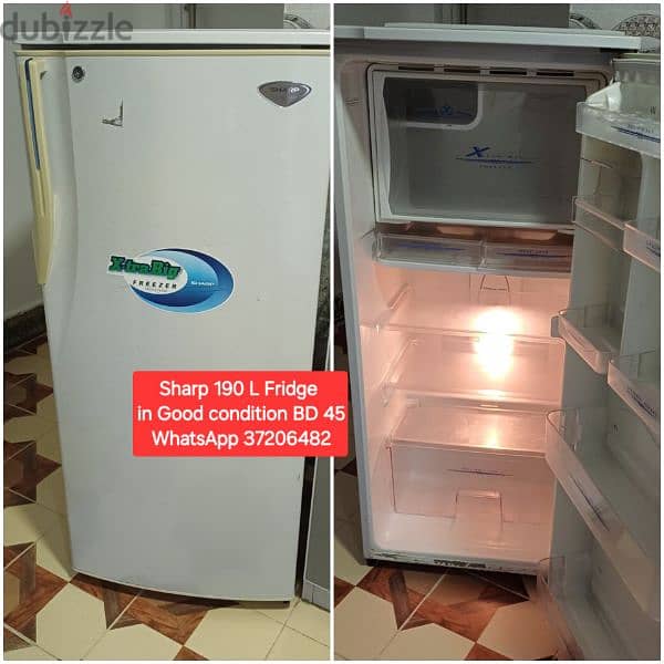 Sharp 190 L Fridge and other items for sale with Delivery 0