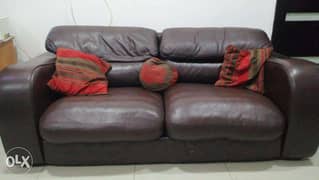 2+2 Leather Sofa for Sale with Ottoman 0