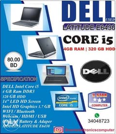 DELL Core I5 Laptop With Original Battery & Adapter 4GB RAM 14" Screen 0