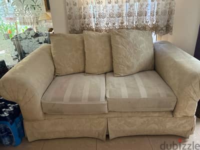 2 seater beige sofas