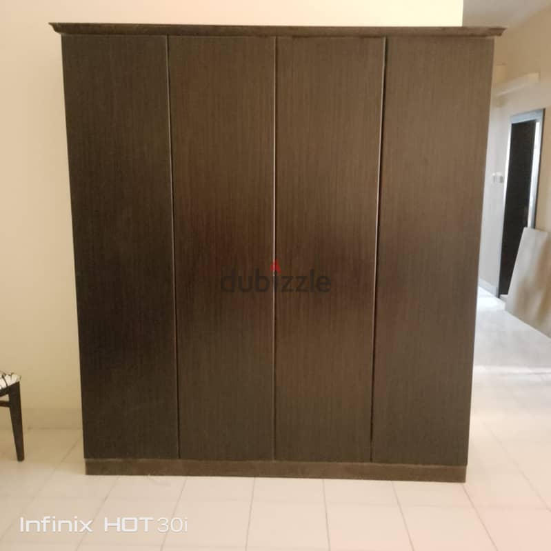 Spacious 4-Door Wooden Wardrobe – Elegant & Durable for sale 3