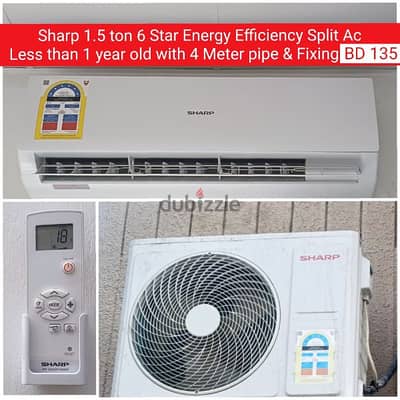 Sharp 1.5 ton 6 star slightly used split ac & other acs for sale - Air ...