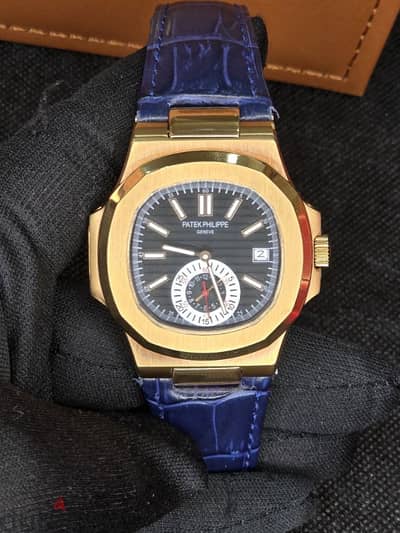 patek phillipe nautilus automatic open back case watch for men