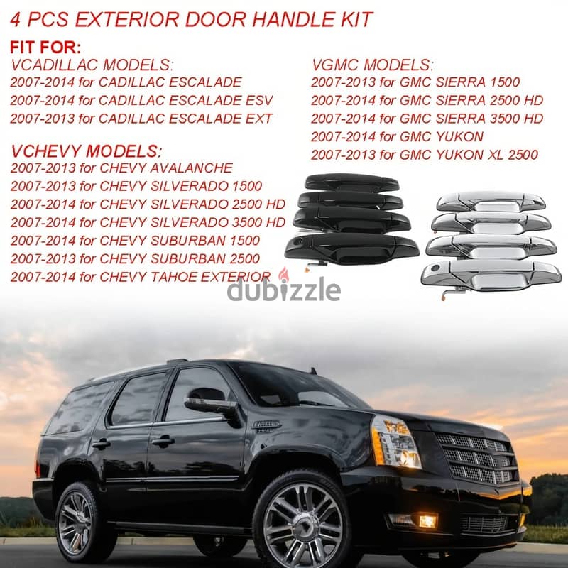 Exterior Door Handle (Chrome/Black) 3