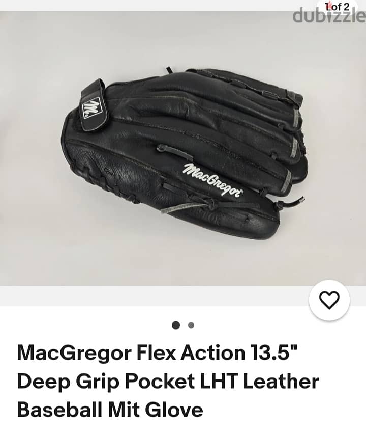 MacGregor Flex Action 13.5" Deep Grip Pocket LHT Leather Baseball Mit 1