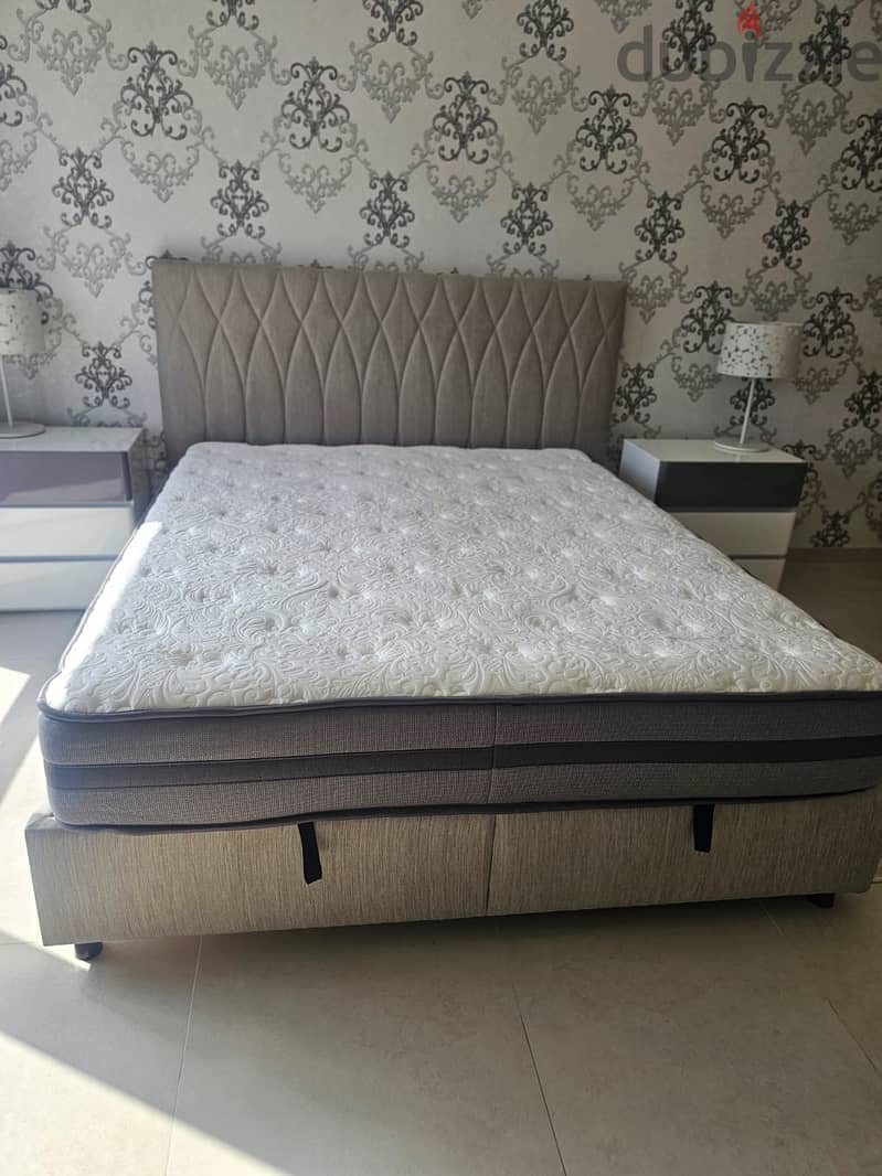 Bed with storage and Mattress 170bd 2