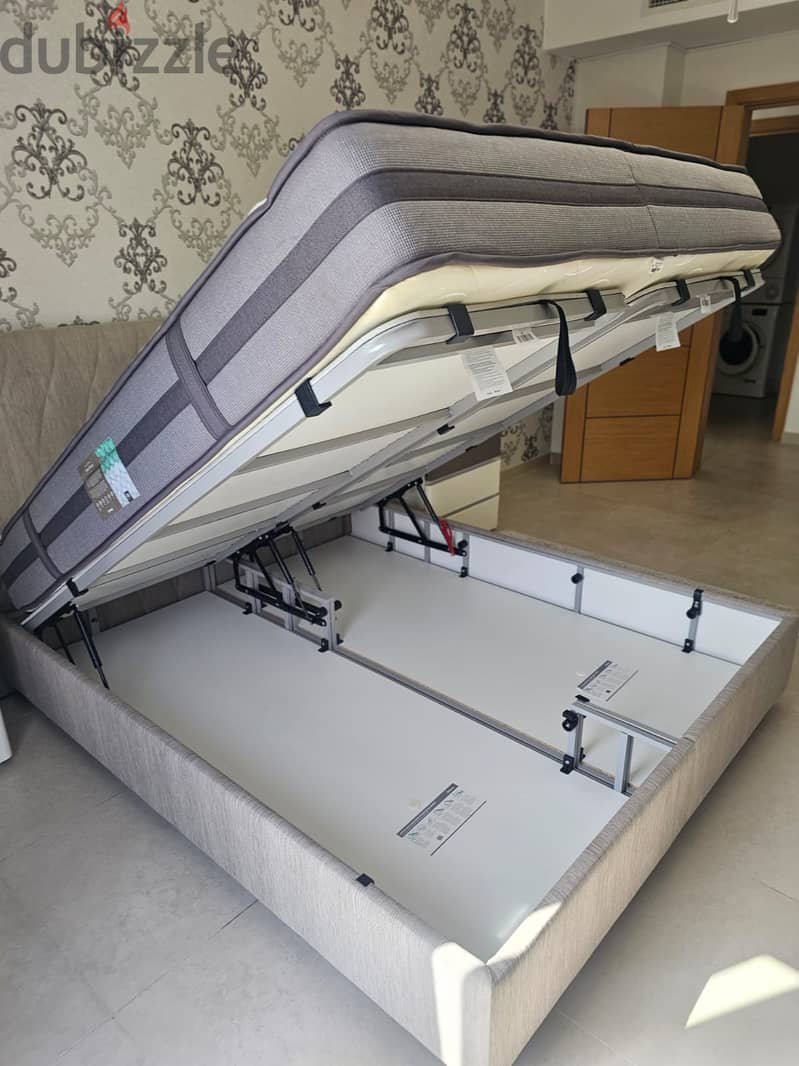 Bed with storage and Mattress 170bd 1