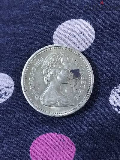 1983 Queen Elizabeth II 1 Lb Coin error