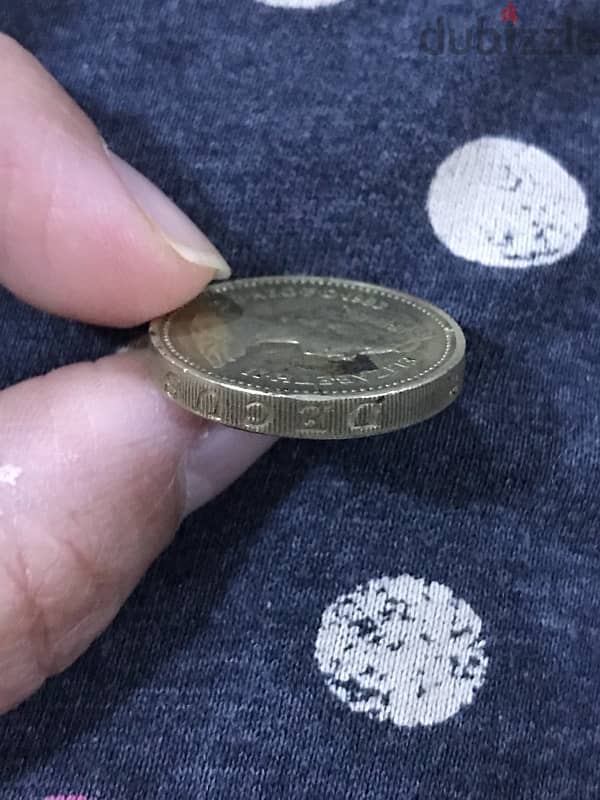 1983 Queen Elizabeth II 1 Lb Coin error 2