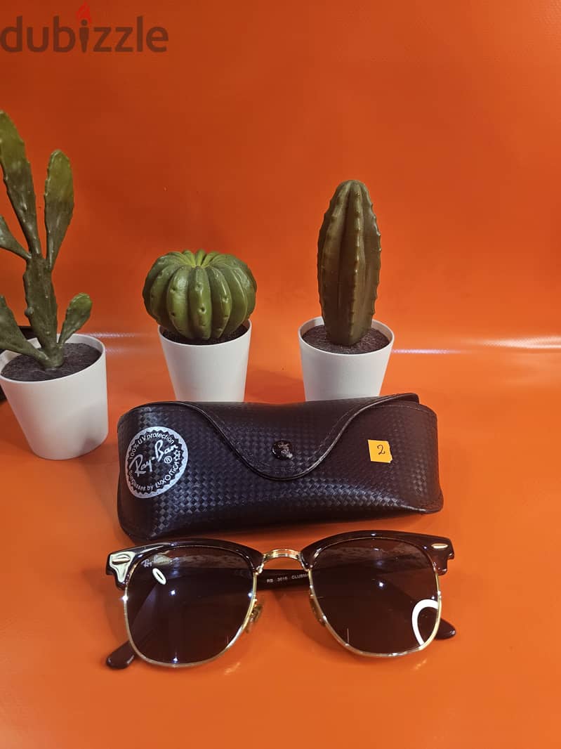 Rayban original Sunglasses used clean 10bd نظارات شمسية رجالية ونسائية 1