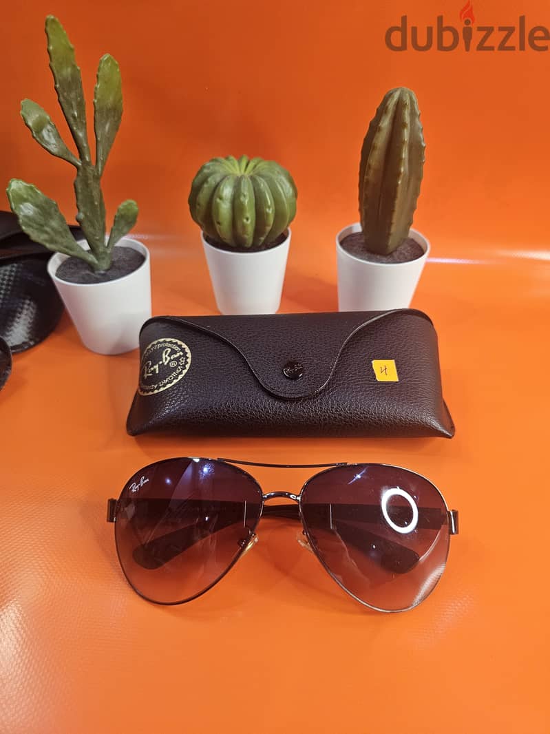 Rayban original Sunglasses used clean 10bd نظارات شمسية رجالية ونسائية 5