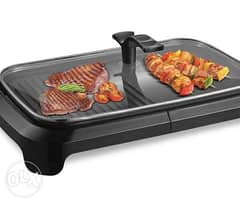 Clikon Non Stick Coated Electric BBQ Grill With LID 1600 watt 0
