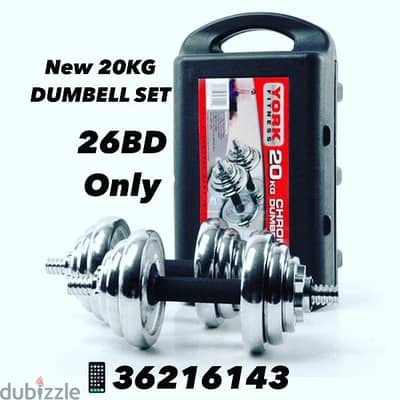 Call (36216143) York Dumbbell Set 20 KG comes in a quality plastic