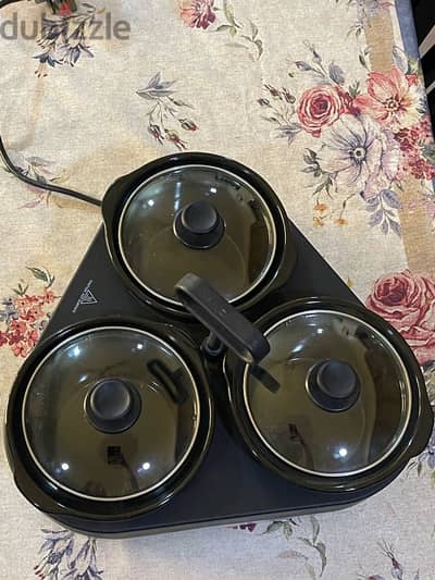 3 pot food  electric warmer