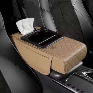 Car Armrest Box - Pocket, Tissue Holder & Cup Holder 4