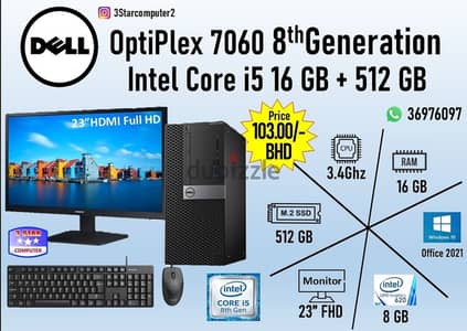 Dell Core i5 8th Gen Computer 16GB RAM 512 GB SSD DELL 23