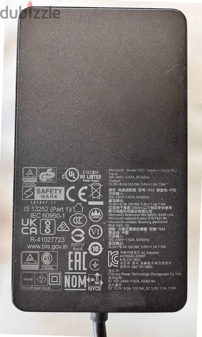 Microsoft Surface 127W Power Supply Model 1932